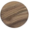 Acacia Wood 4-Piece Coaster Set in Metal Stand - Round