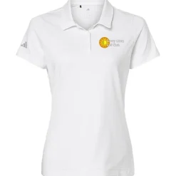 adidas Textured Stripe Polo - Ladies'
