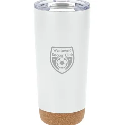 Austin Vacuum Tumbler with Cork Bottom - 20 oz. - Laser Engraved