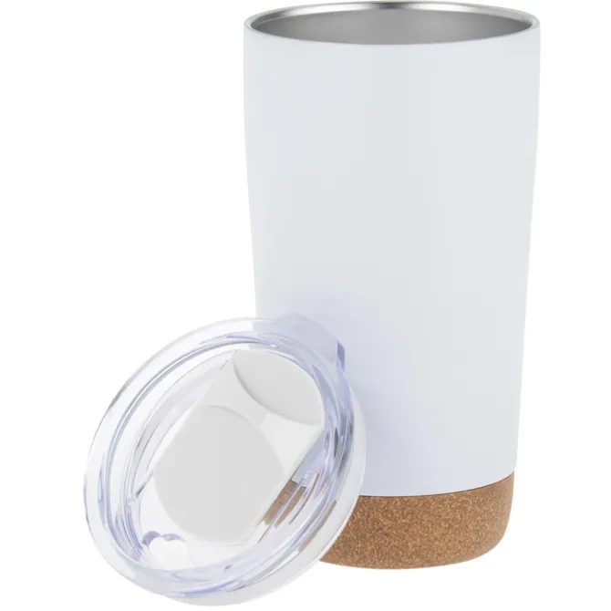 Austin Vacuum Tumbler with Cork Bottom - 16 oz. - Laser Engraved