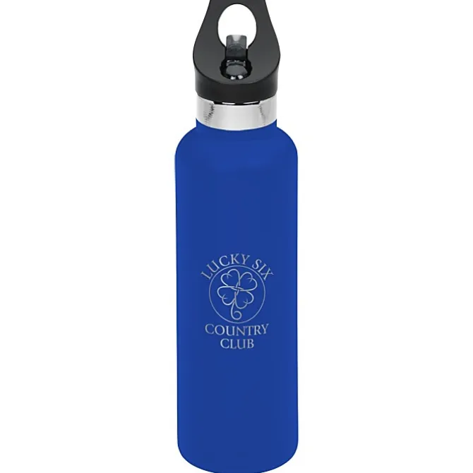 Basecamp Tundra Vacuum Bottle with Flip Straw Lid - 20 oz. - Laser Engraved