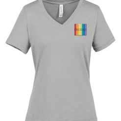 Bella+Canvas Relaxed V-Neck T-Shirt - Ladies' - Heathers - Embroidered