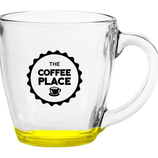 Bistro Glass Mug - 16 oz - Bottom Color