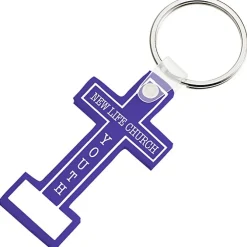 Block Cross Soft Keychain - Opaque