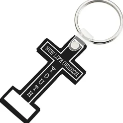 Block Cross Soft Keychain - Opaque