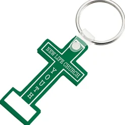 Block Cross Soft Keychain - Opaque