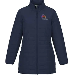 Block Patterned Puffer Jacket - Ladies'