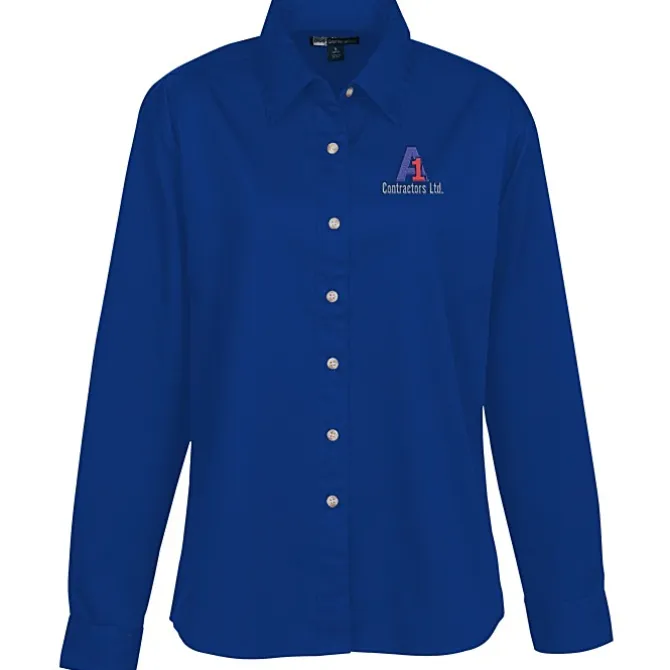 Blue Generation LS Stain-Resistant Twill Shirt - Ladies'