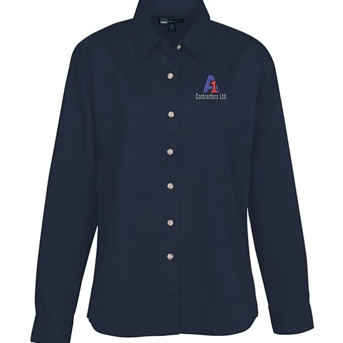 Blue Generation LS Stain-Resistant Twill Shirt - Ladies'
