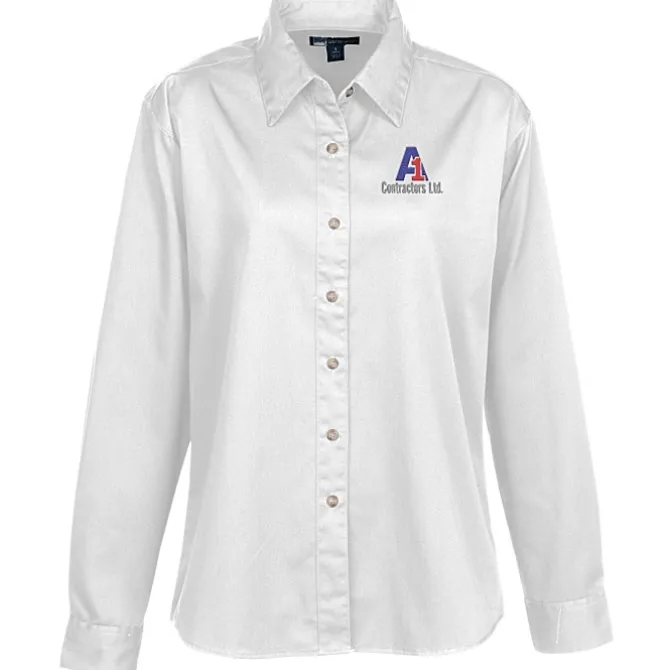 Blue Generation LS Stain-Resistant Twill Shirt - Ladies'