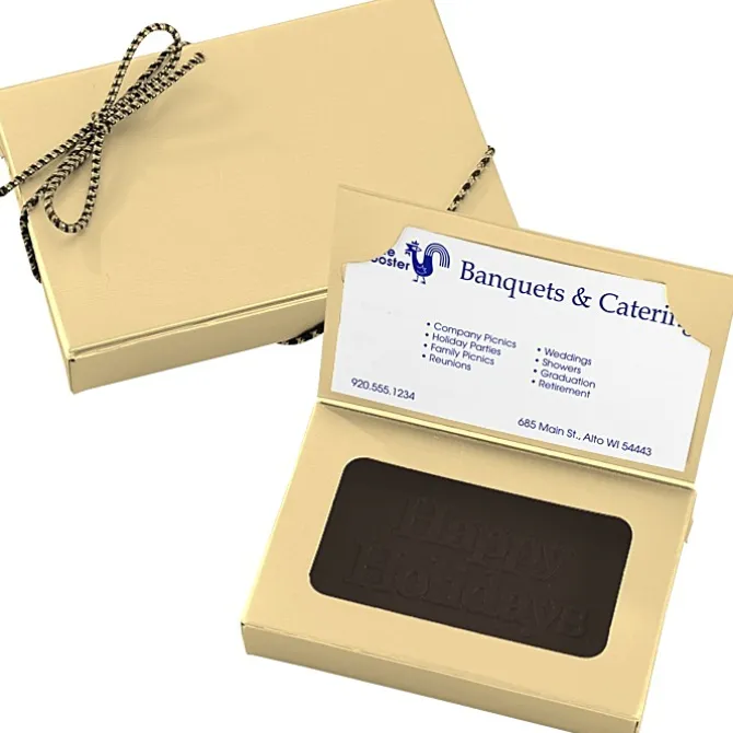 Business Card Chocolate Treat - Happy Holidays