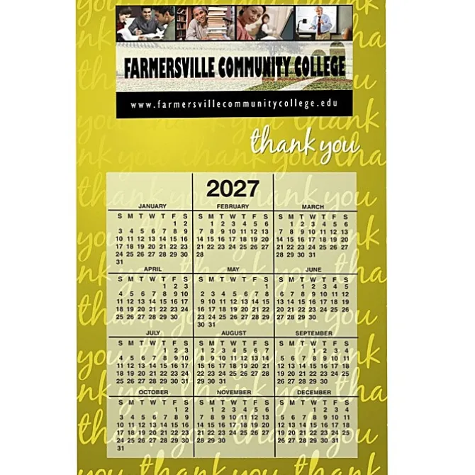 Calendar Magnet - Medium - Thank You