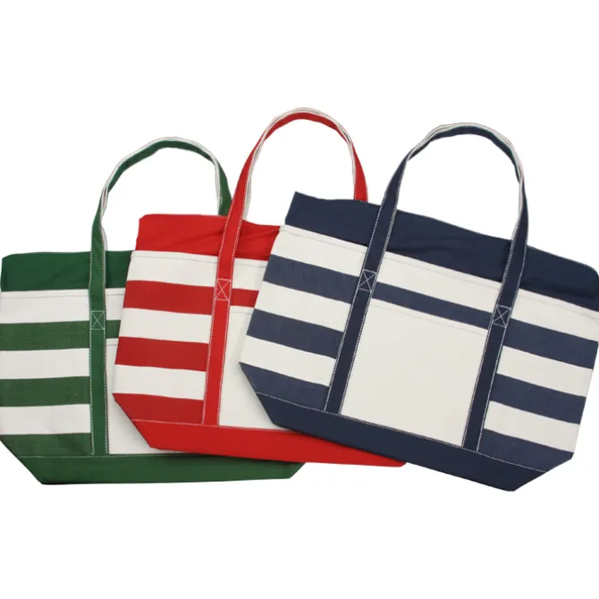 Canvas Nautical 18-oz Zip Top Tote - 14 inches x 24 inches