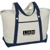 Canvas 12-oz Sailing Zip Top Tote - 14 inches x 23 inches - 24 hr