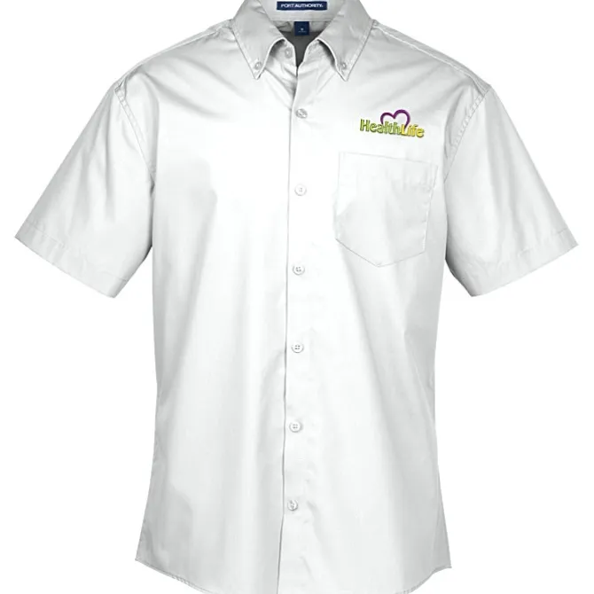 Carefree Short Sleeve Poplin Shirt - Men's