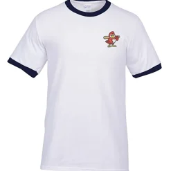 Classic Ringer T-Shirt - White - Embroidered