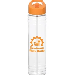 Clear Impact Adventure Bottle with Flip Straw Lid - 32 oz