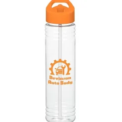 Clear Impact Adventure Bottle with Flip Straw Lid - 32 oz