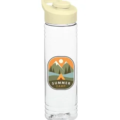 Clear Impact Halcyon Water Bottle with Flip Carry Lid - 24 oz - Full Color