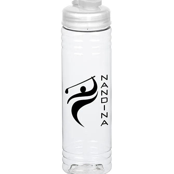 Clear Impact Halcyon Water Bottle with Flip Drink Lid - 24 oz
