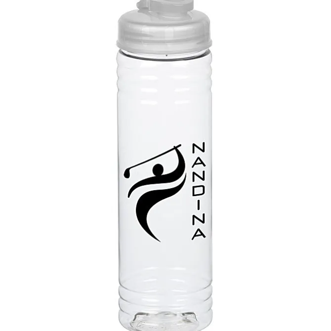 Clear Impact Halcyon Water Bottle with Flip Drink Lid - 24 oz