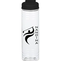 Clear Impact Halcyon Water Bottle with Flip Drink Lid - 24 oz