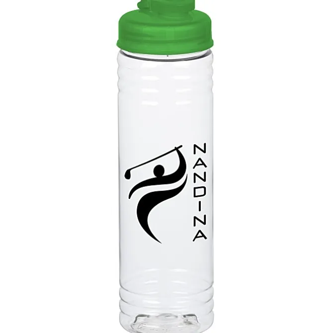 Clear Impact Halcyon Water Bottle with Flip Drink Lid - 24 oz