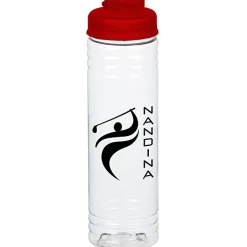 Clear Impact Halcyon Water Bottle with Flip Drink Lid - 24 oz