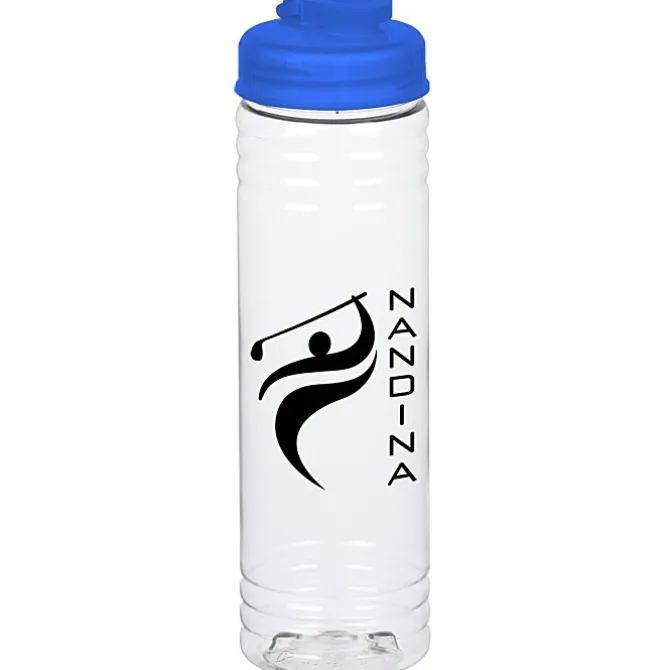 Clear Impact Halcyon Water Bottle with Flip Drink Lid - 24 oz