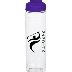 Clear Impact Halcyon Water Bottle with Flip Drink Lid - 24 oz