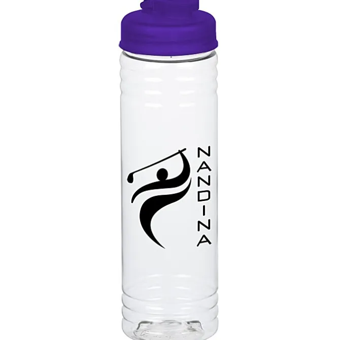 Clear Impact Halcyon Water Bottle with Flip Drink Lid - 24 oz