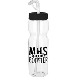 Clear Impact Olympian Bottle with Straw Lid - 28 oz