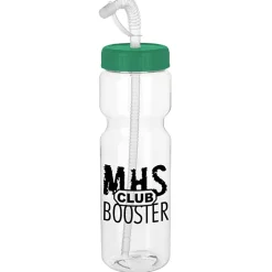 Clear Impact Olympian Bottle with Straw Lid - 28 oz