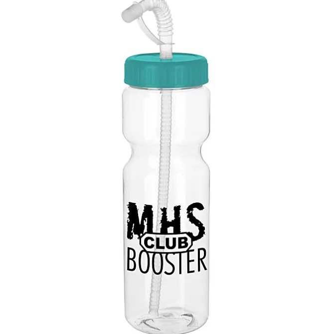 Clear Impact Olympian Bottle with Straw Lid - 28 oz