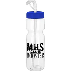 Clear Impact Olympian Bottle with Straw Lid - 28 oz