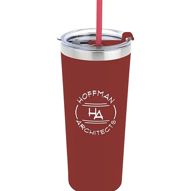 Colma Vacuum Tumbler with Straw - 22 oz - Colors - 24 hr