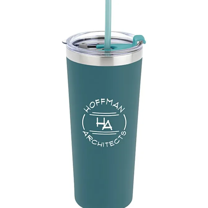 Colma Vacuum Tumbler with Straw - 22 oz - Colors - 24 hr