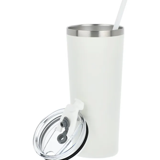 Colma Vacuum Tumbler with Straw - 22 oz. - Full Color