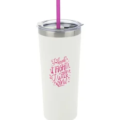 Colma Vacuum Tumbler with Straw - 22 oz. - Full Color