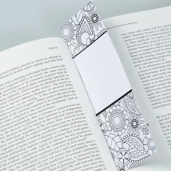 Coloring Bookmark - Floral