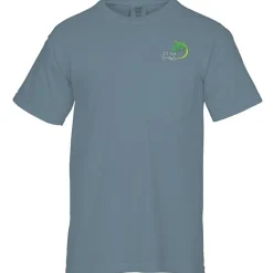 Comfort Colors Garment-Dyed 6.1-oz Pocket T-Shirt - Embroidered