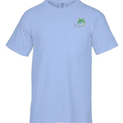Comfort Colors Garment-Dyed 6.1-oz Pocket T-Shirt - Embroidered