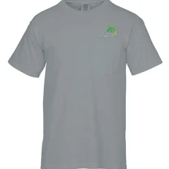 Comfort Colors Garment-Dyed 6.1-oz Pocket T-Shirt - Embroidered