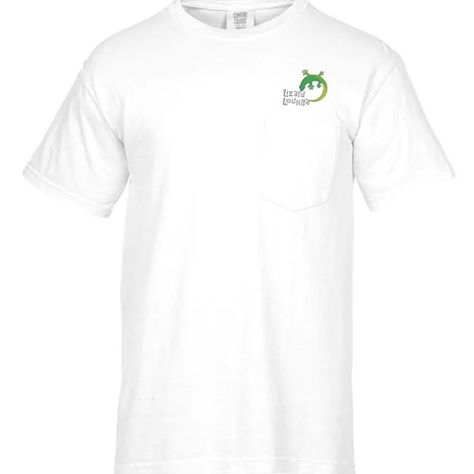 Comfort Colors Garment-Dyed 6.1-oz Pocket T-Shirt - Embroidered