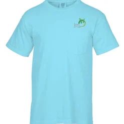Comfort Colors Garment-Dyed 6.1-oz Pocket T-Shirt - Embroidered