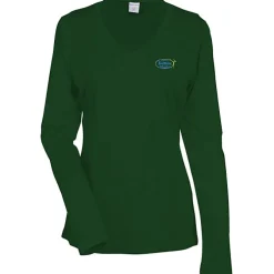 Contender Athletic LS V-Neck T-Shirt - Ladies' - Embroidered