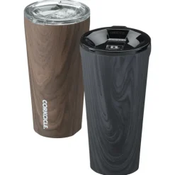 Corkcicle Vacuum Tumbler - 16 oz - Wood - Laser Engraved - 24 hr