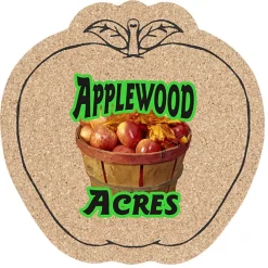 Cork Coaster - Apple - Full Color