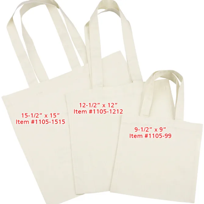 Cotton Sheeting Natural Economy Tote - 15 1/2 inches x 15 inches