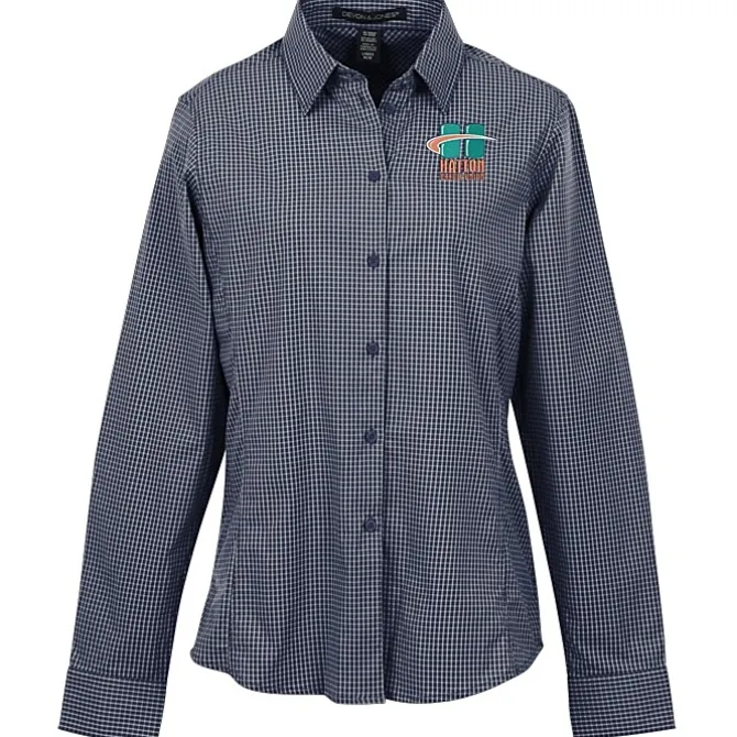 CrownLux Performance Mini Check Shirt - Ladies'